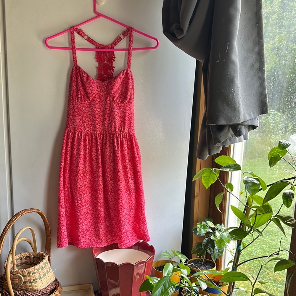 No Boundaries Pink Floral Mini Dress